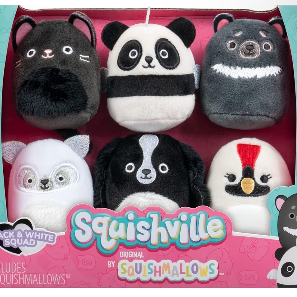 Squishmallows Black & White Squad -Squishville